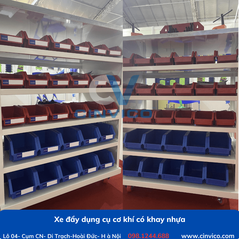 Hình ảnh thực tế xe đẩy đồ nghề cơ khí leanpro