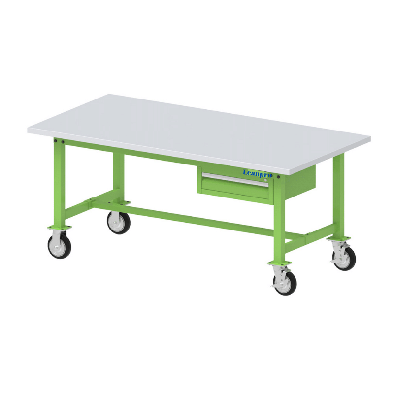 Bàn Thao Tác Mặt Bàn Gỗ MDF Có Ngăn Kéo Leanpro-BTT-LP03