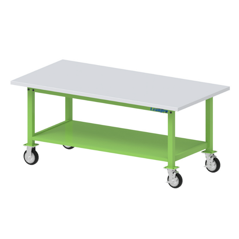 Bàn thao tác mặt bàn gỗ MDF 2 tầng Leanpro-BTT-LP02