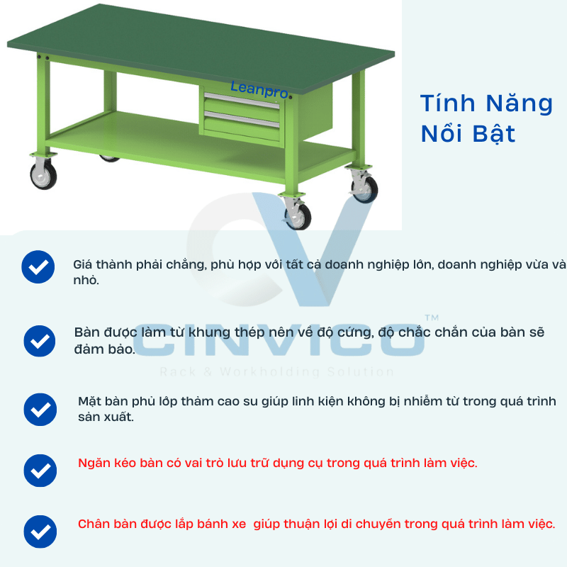 Tính năng nổi bật bàn dán thảm cao su di động BTT-LP22