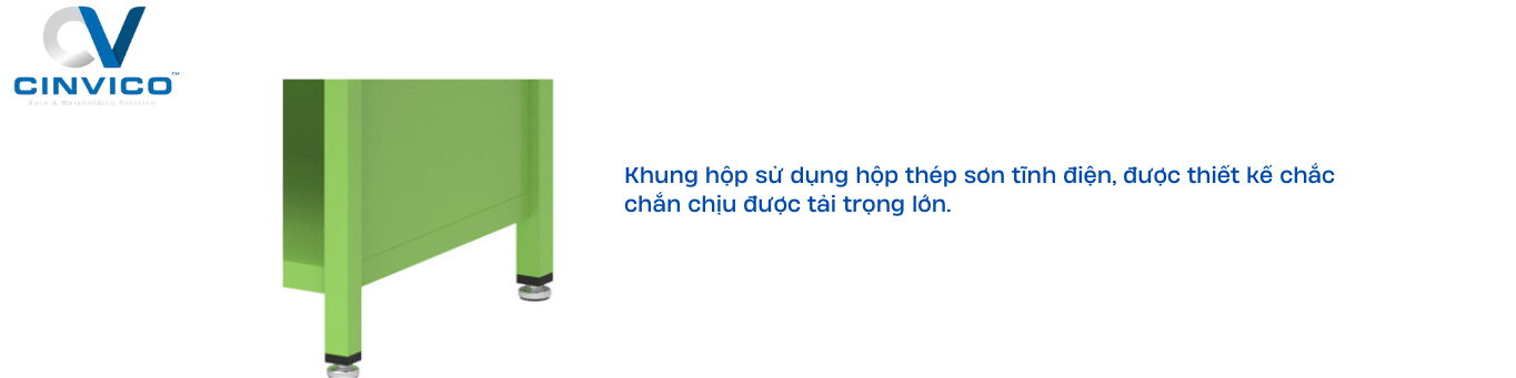 Khung bàn thao tác có mặt bàn gỗ 