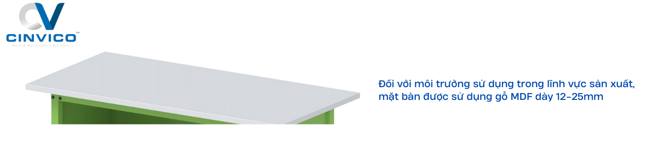 Mặt bàn của bàn thao tác mặt gỗ 