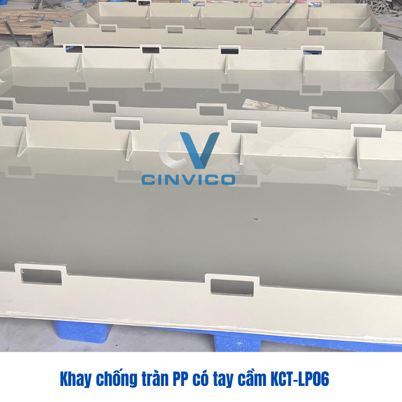 Khay chống tràn PP tay cầm KCT-LP06