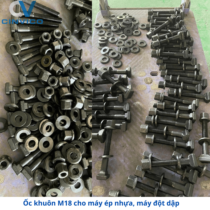 Ốc khuôn M18 máy ép nhựa, máy đột dập