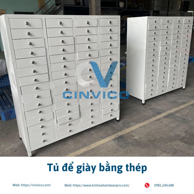 Tủ để giày bằng thép 