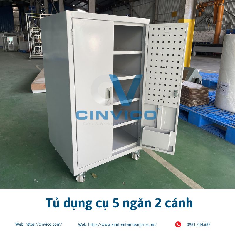 Tủ dụng cụ 5 ngăn 2 cánh Cinvico