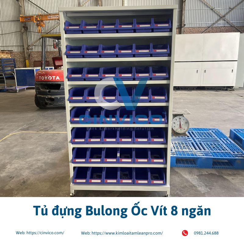 Tủ đựng Bulong Ốc Vít 8 ngăn 