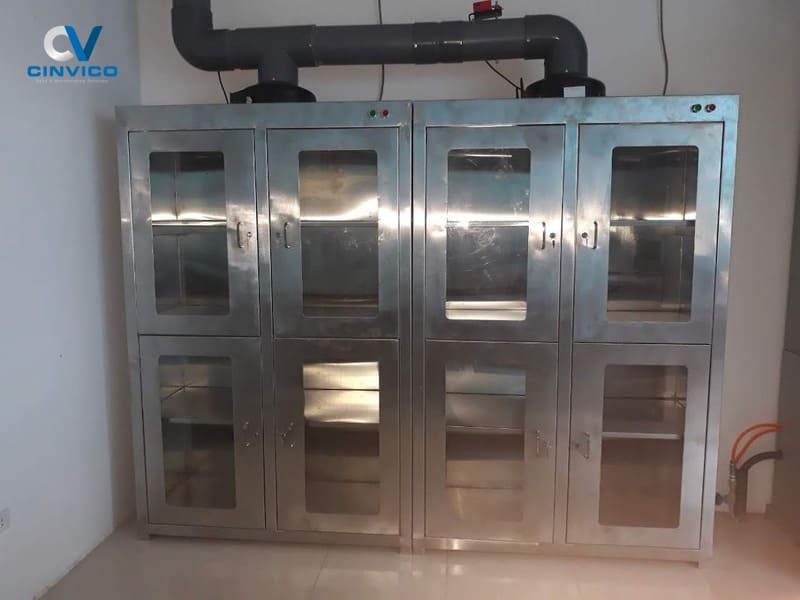 Phân loại tủ đựng hóa chất chuyên dụng theo vật liệu sản xuất