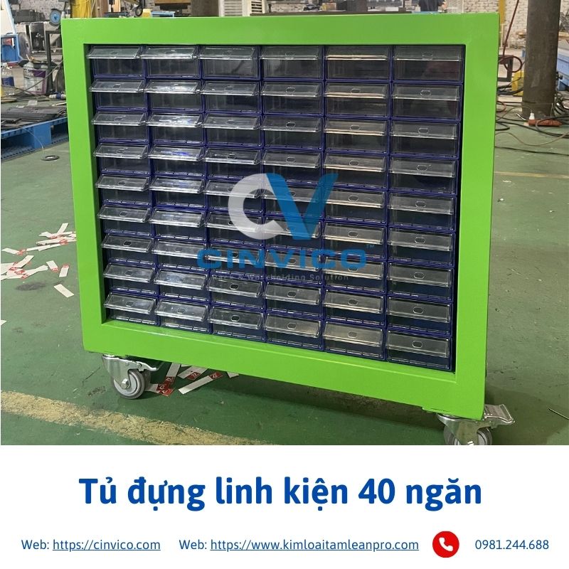 Tủ đựng linh kiện 40 ngăn 