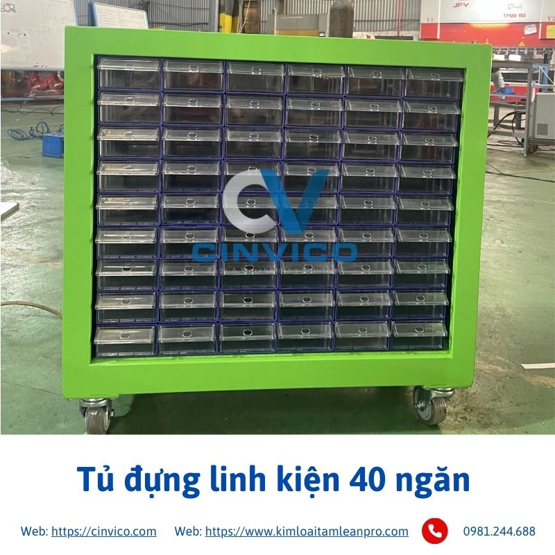 Tủ đựng linh kiện 40 ngăn 