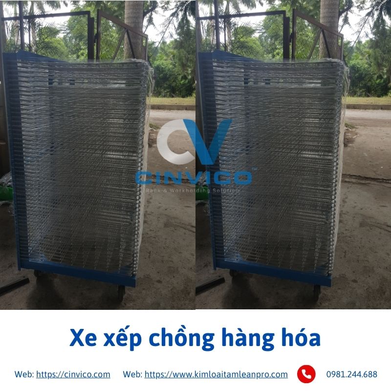 Xe xếp chồng hàng hóa