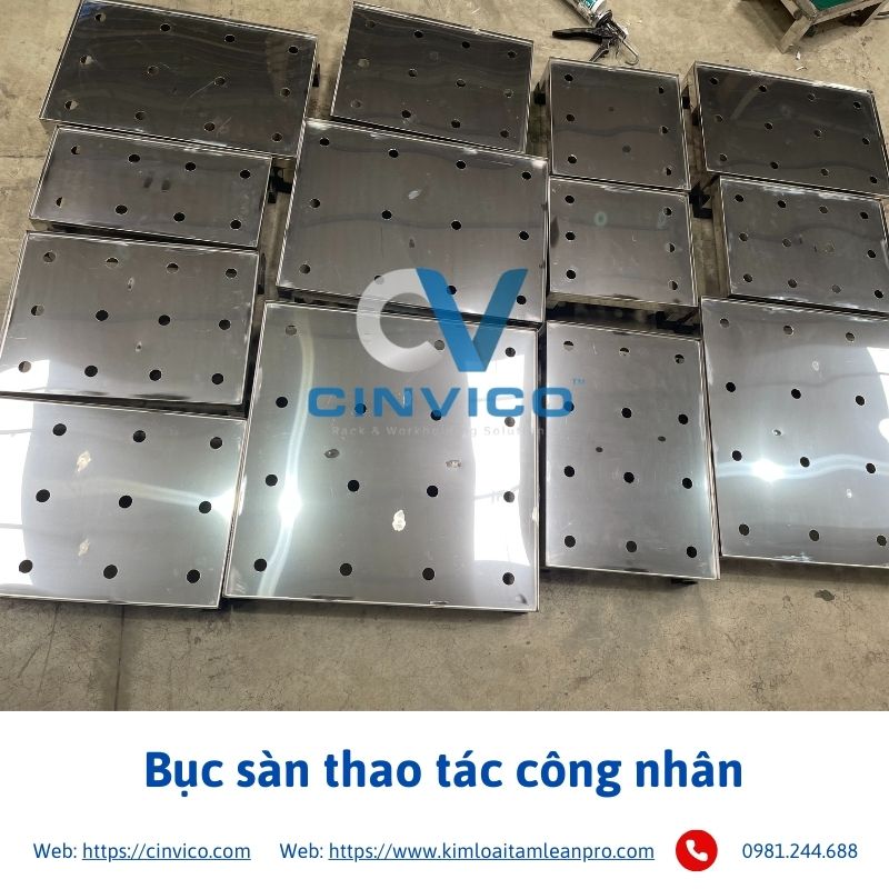 Bục sàn đứng thao tác công nhân