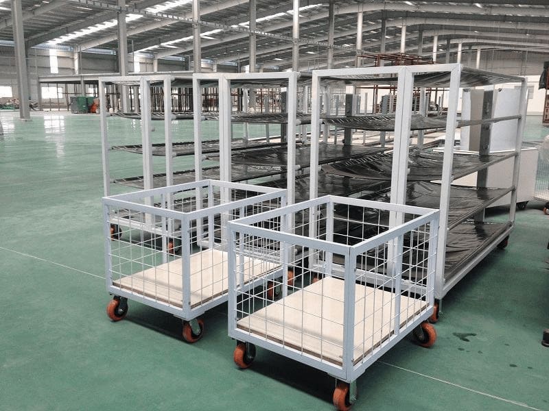 Kệ để hàng bằng thép sơn tĩnh điện có bánh xe