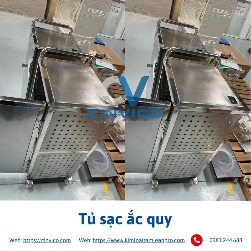 Hình ảnh thực tế tủ sạc ắc quy do Cinvico sản xuất 