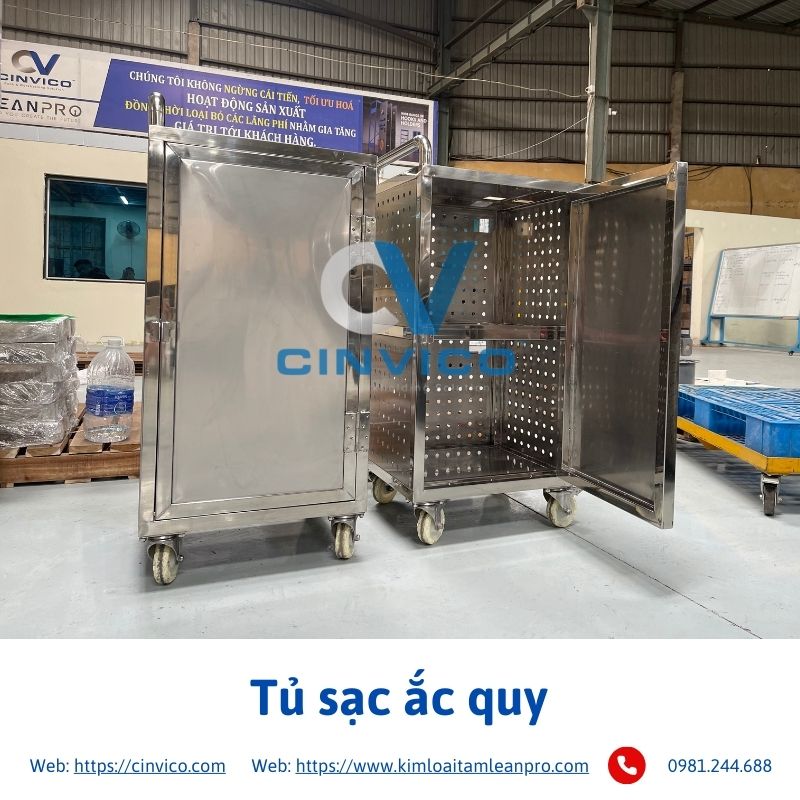 Hình ảnh thực tế tủ sạc ắc quy do Cinvico sản xuất 