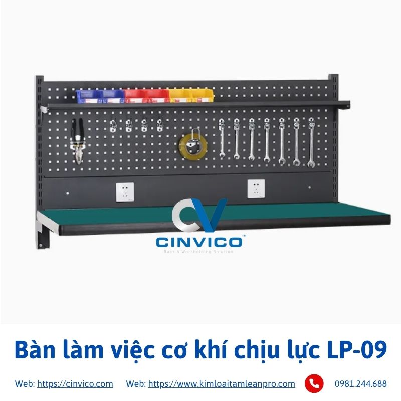 hình ảnh thực tế bàn làm việc cơ khí chịu lực LP-09 tại Cinvico