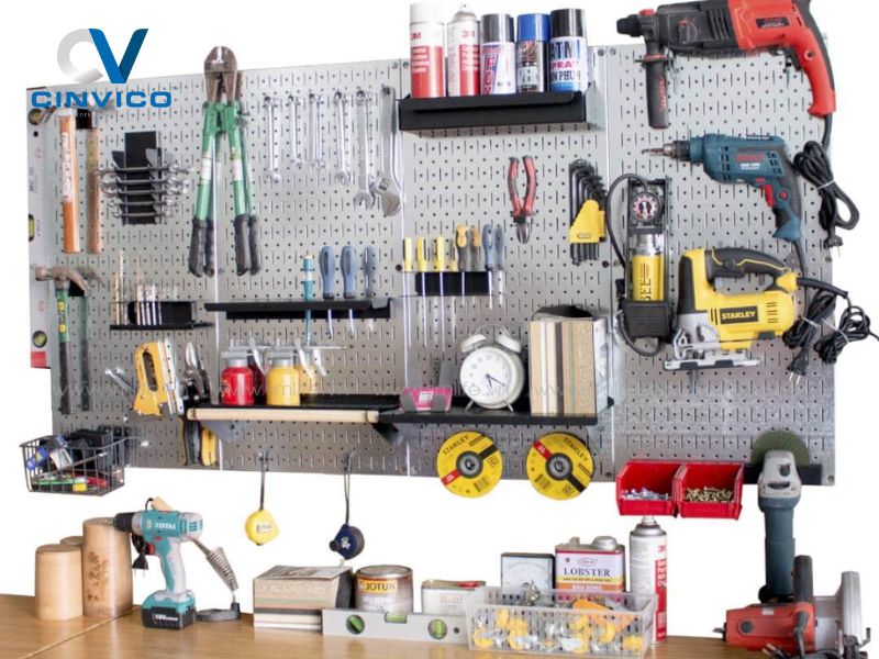 Vách lưới treo dụng cụ Pegboard