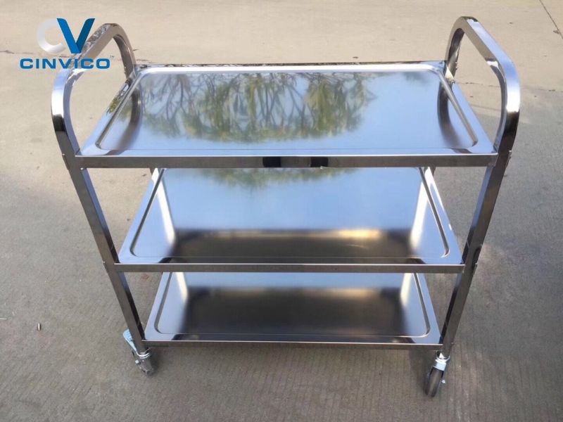 Xe đẩy đồ ăn bằng inox