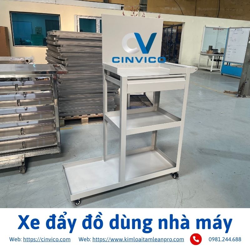 Xe đẩy đồ dùng nhà máy