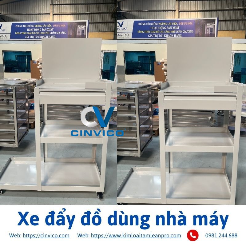 Xe đẩy đồ dùng nhà máy