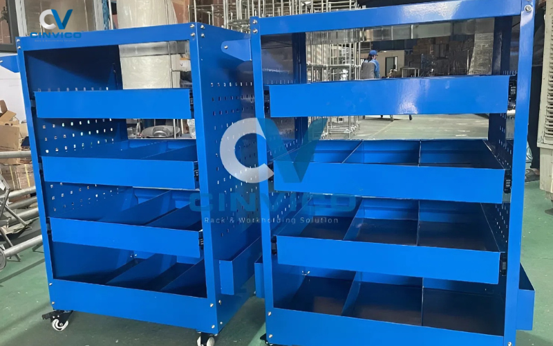 Phân loại xe đẩy tầng 2–4 tầng cho nhà hàng, khách sạn, kho xưởng