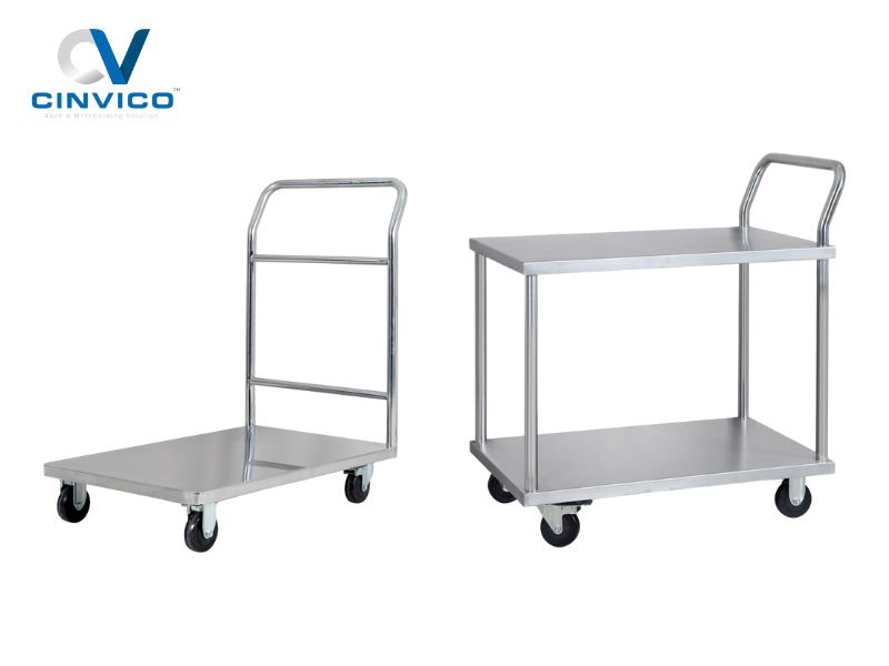 Cinvico nhận đặt làm xe đẩy hàng 4 bánh kích thước theo yêu cầu