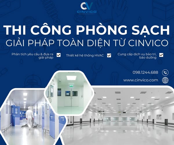 Cinvico - Đơn vị thi công phòng sạch uy tín hàng đầu